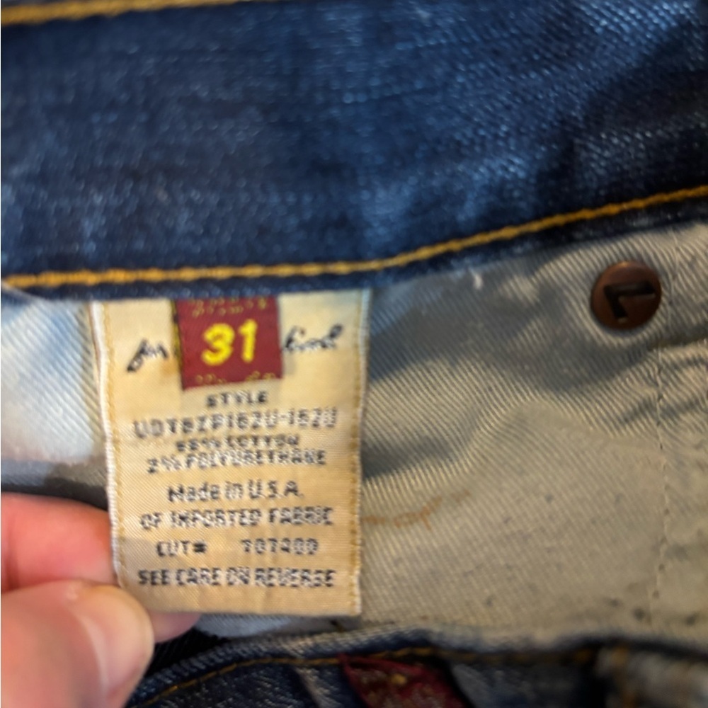 RARE 7 For All Mankind + Zac Posen Blue Flare Jeans with Botanical Embroidery - Picture 9 of 15